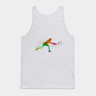 Tennis player in watercolor Tank Top